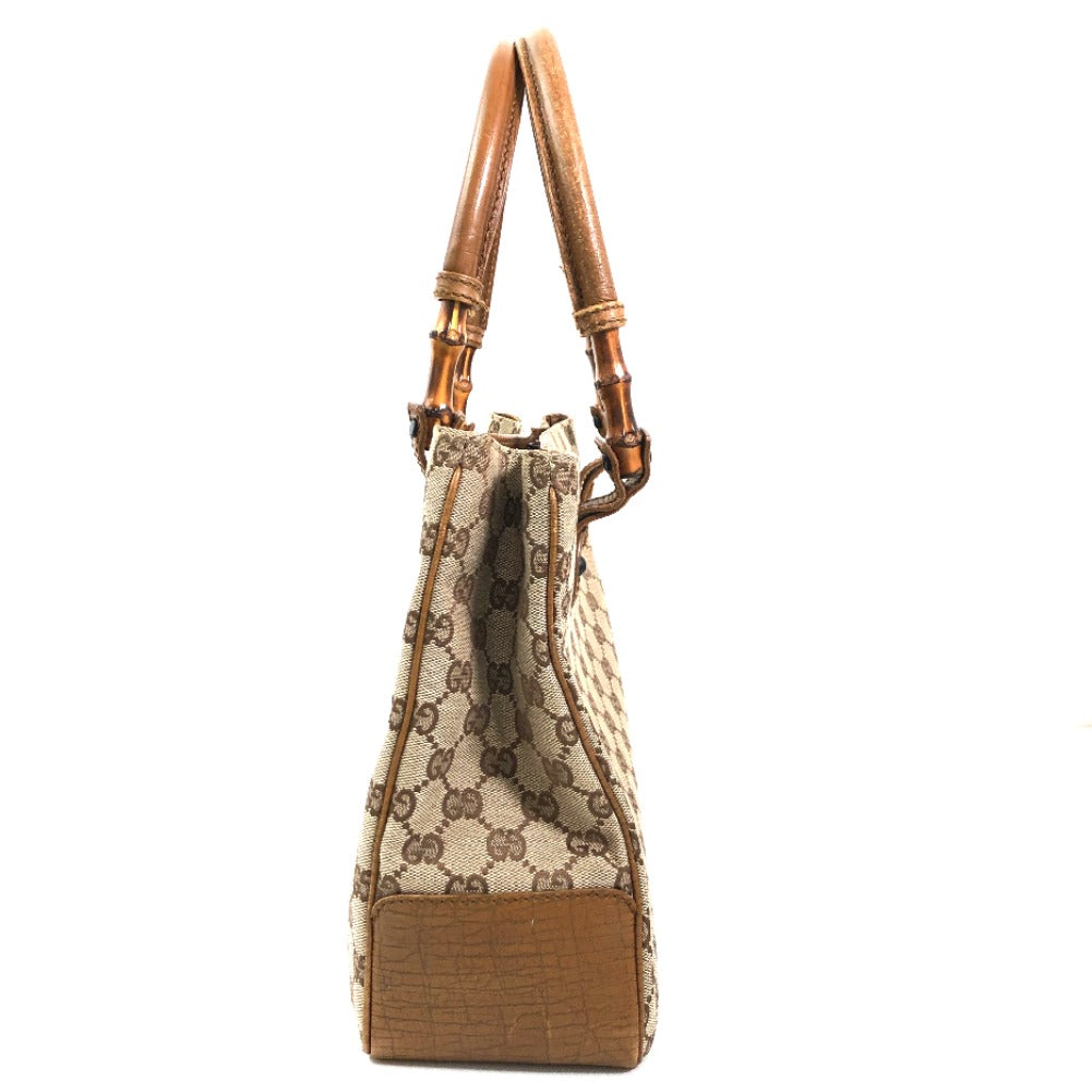 GG Canvas Bamboo Tote Bag 112526