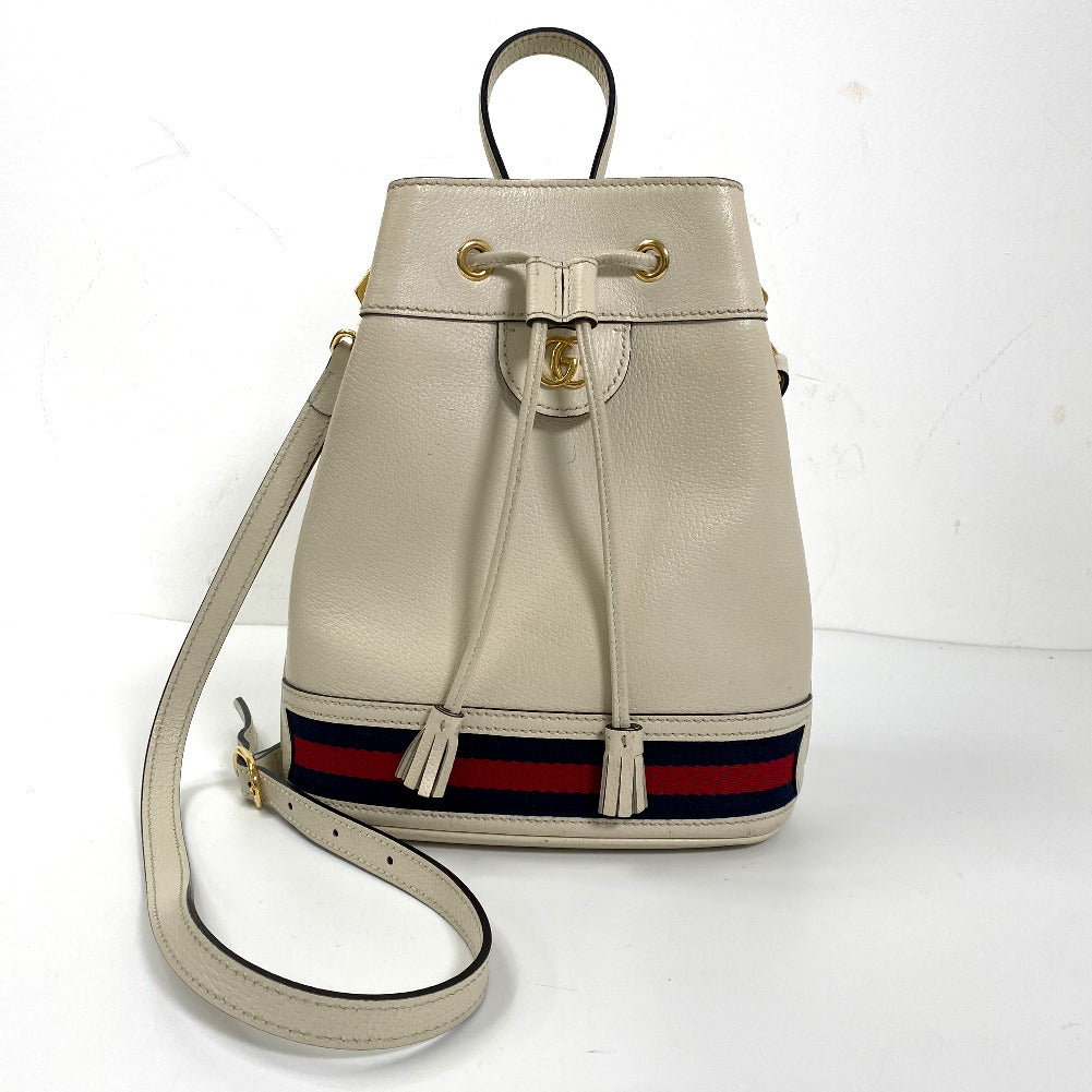 Small Ophidia Leather Bucket Bag 610846