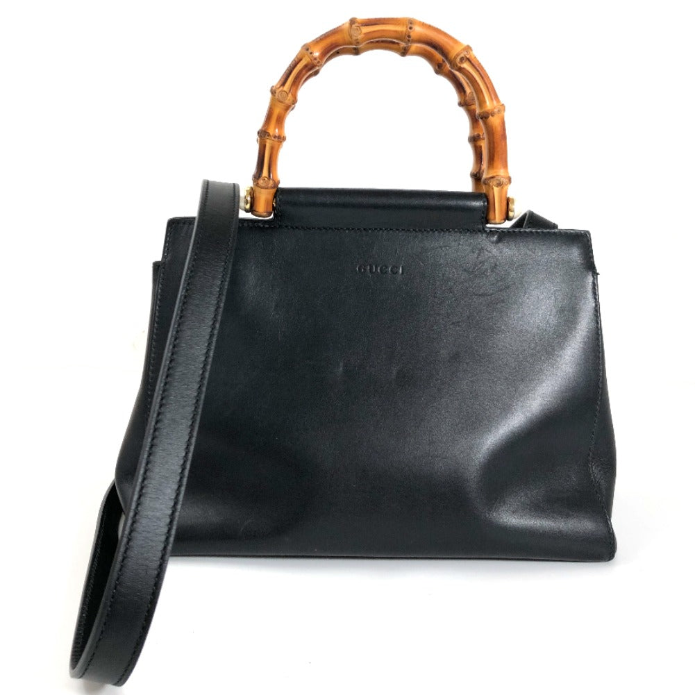 Small Leather Nymphea Bamboo Handbag 453767