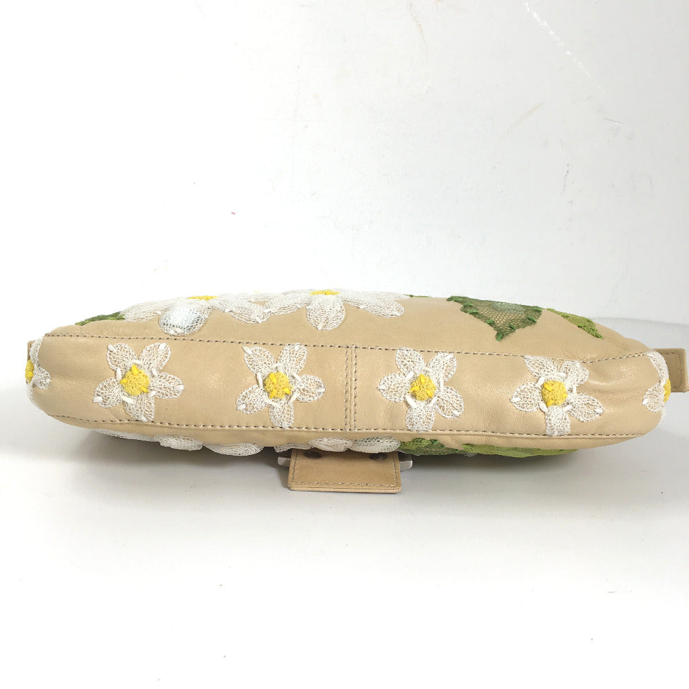 Floral Embroidered Leather Mamma Baguette