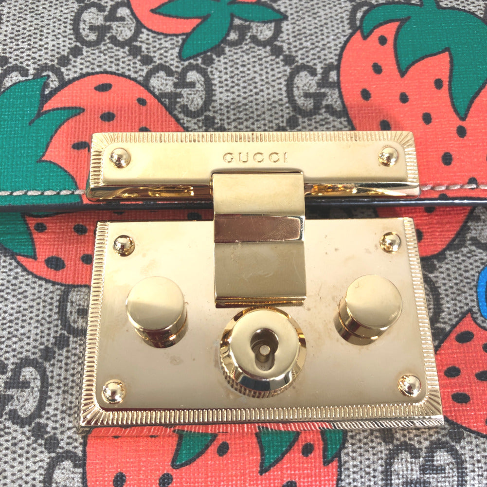 Gucci Padlock GG Strawberry Small Shoulder Bag