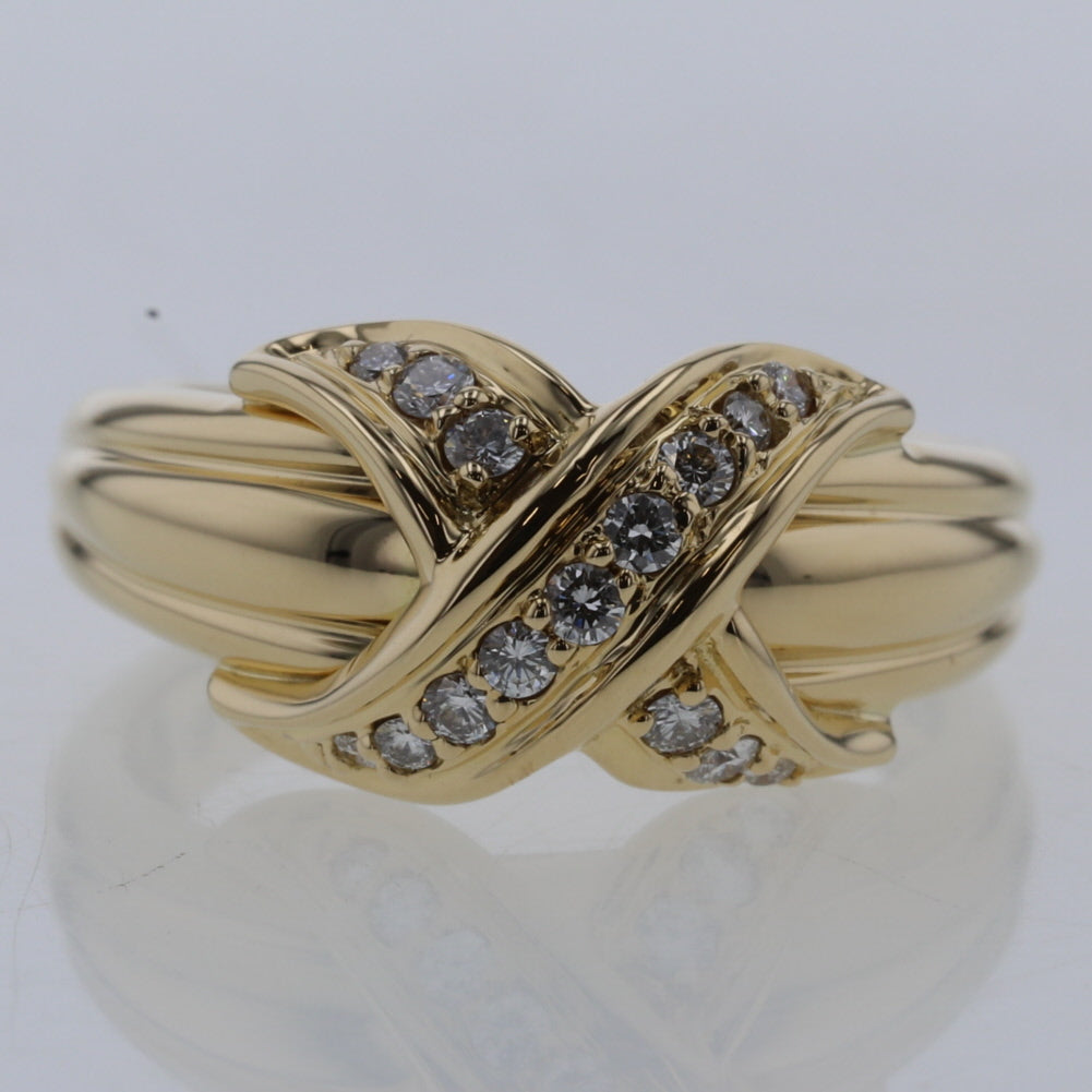 18k Gold Signature X Diamond Ring