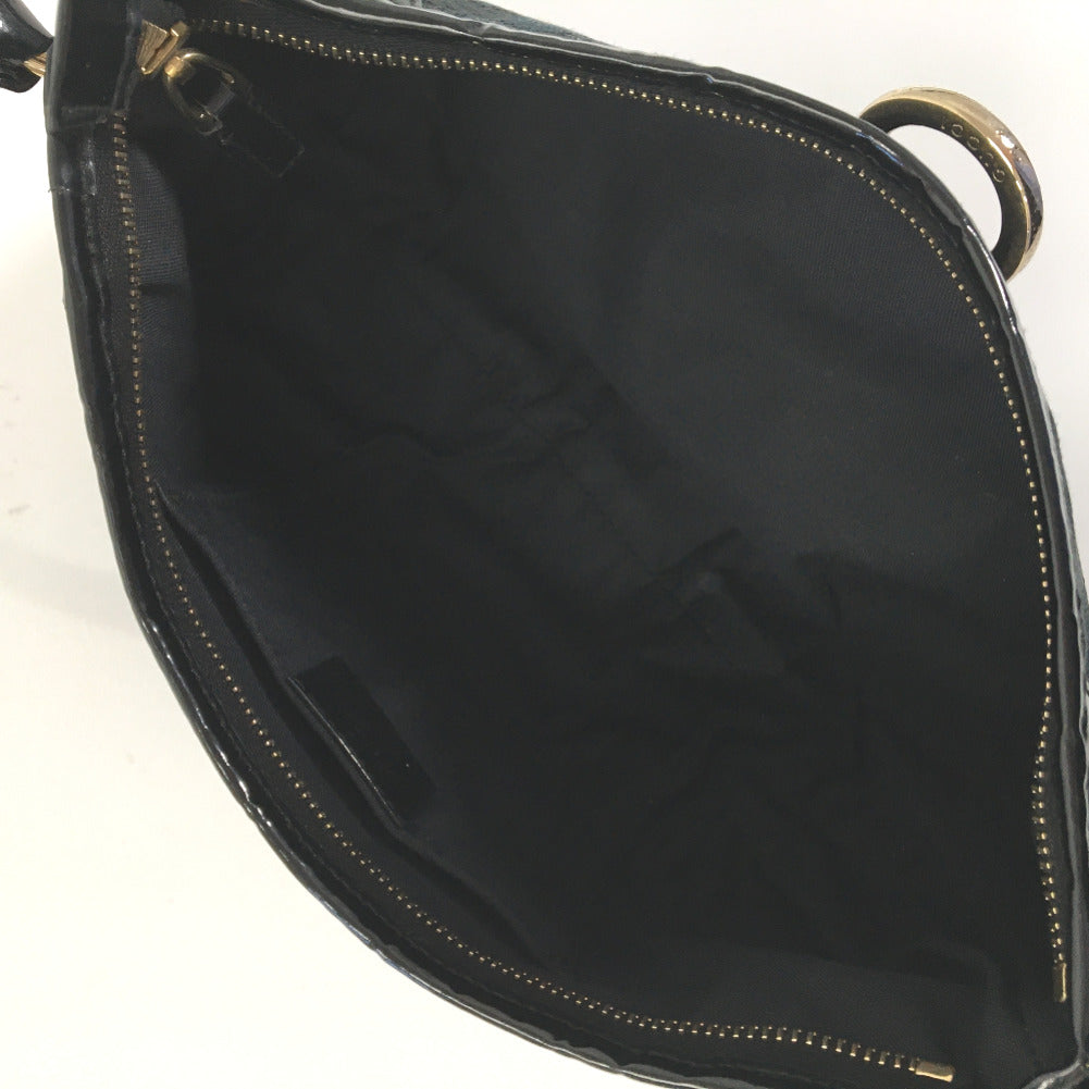 GUCCI-Abbey-GG-Canvas-Leather-Shoulder-Bag-Black-130939