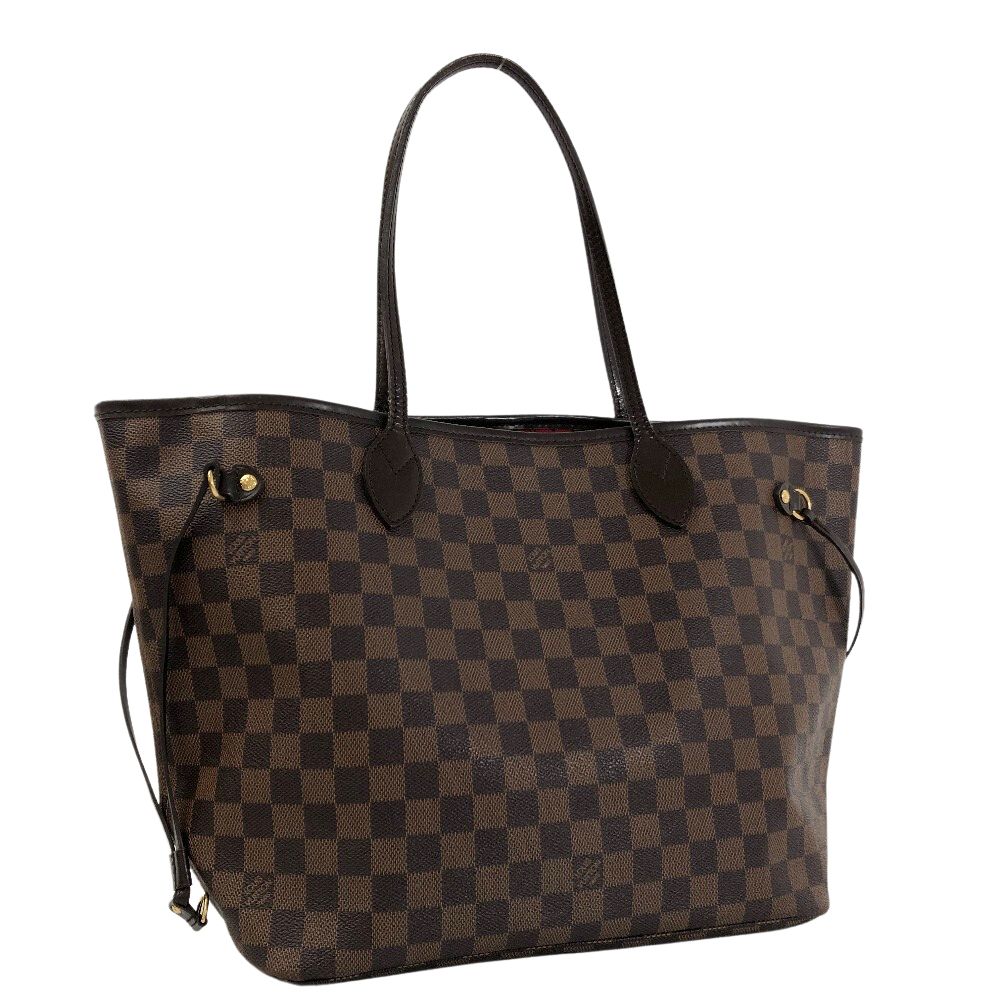 Louis Vuitton Damier Ebene Neverfull MM Canvas Tote Bag N51105 in Very Good Condition