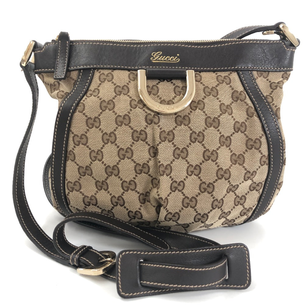 Gucci GG Canvas Abbey D-Ring Crossbody Bag Canvas Crossbody Bag 203257 in Great Condition