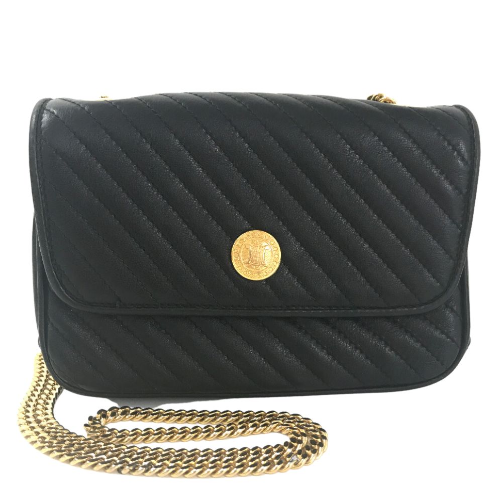 Quilted Leather Triomphe Chain Shoulder Bag