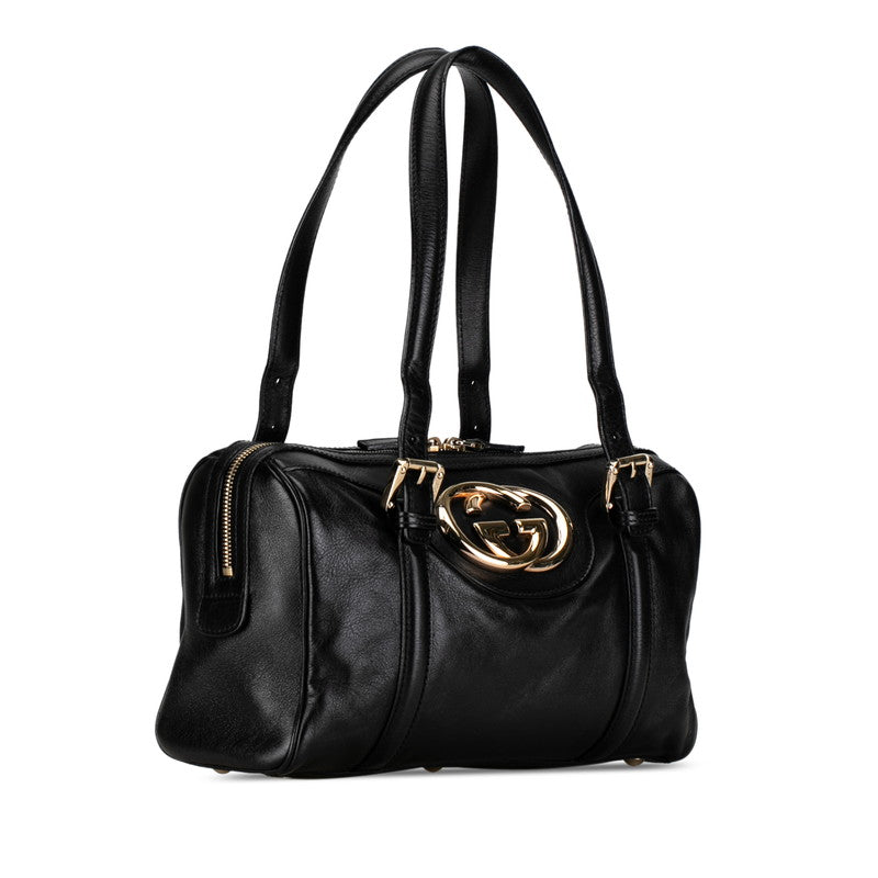 Gucci Leather Britt Handbag Leather Handbag 170009 in Good condition
