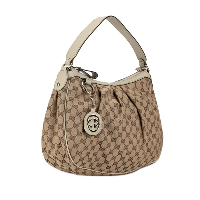 Gucci GG Canvas Sukey Shoulder Bag Canvas Shoulder Bag 232955 in Good condition