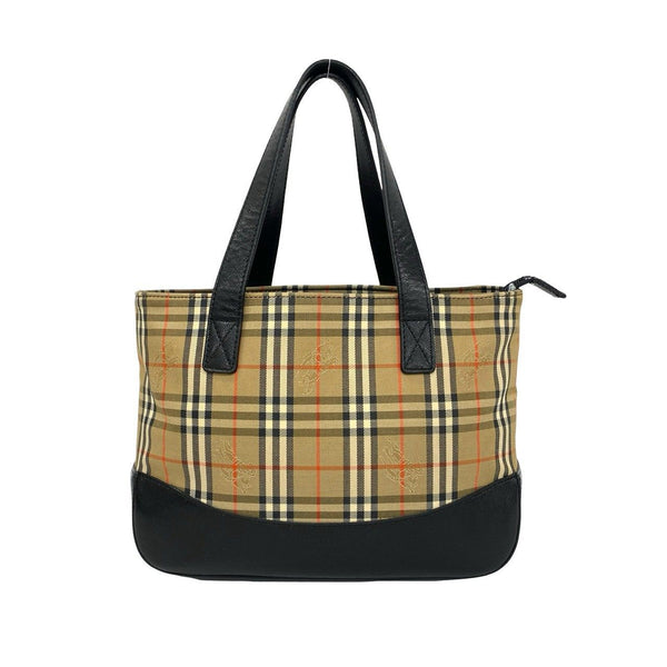 Burberry Leather Canvas Handbag