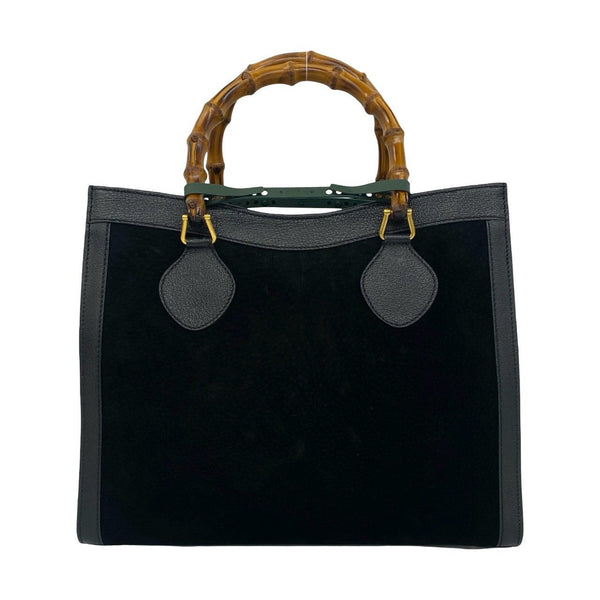 Gucci Bamboo Suede Leather Handbag