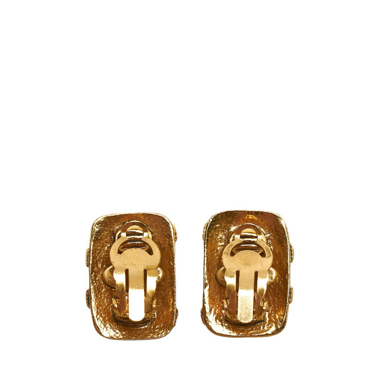 CC Square Clip On Earrings