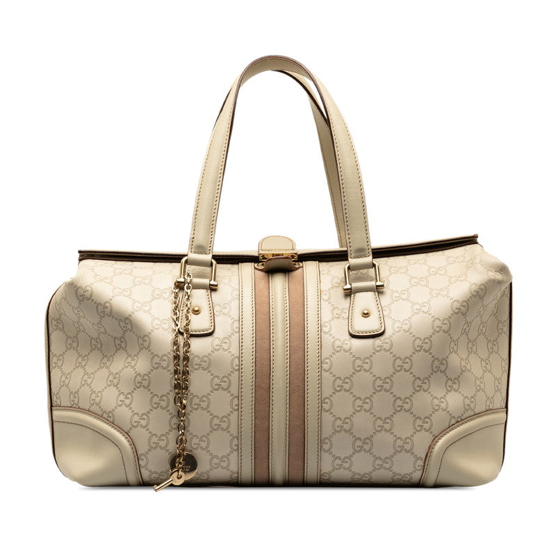 Gucci Guccissima Web Treasure Boston Bag Leather Travel Bag 150335 in Good condition