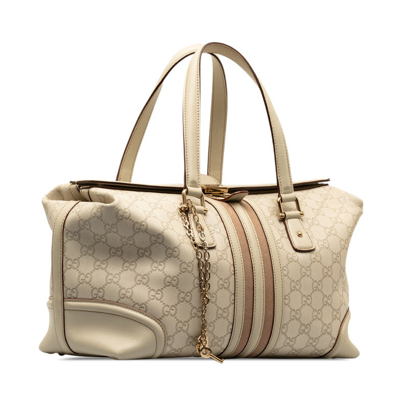 Gucci Guccissima Web Treasure Boston Bag Leather Travel Bag 150335 in Good condition
