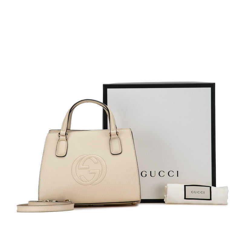 Gucci Interlocking G Soho Bag  Leather Handbag 607722 in Good condition