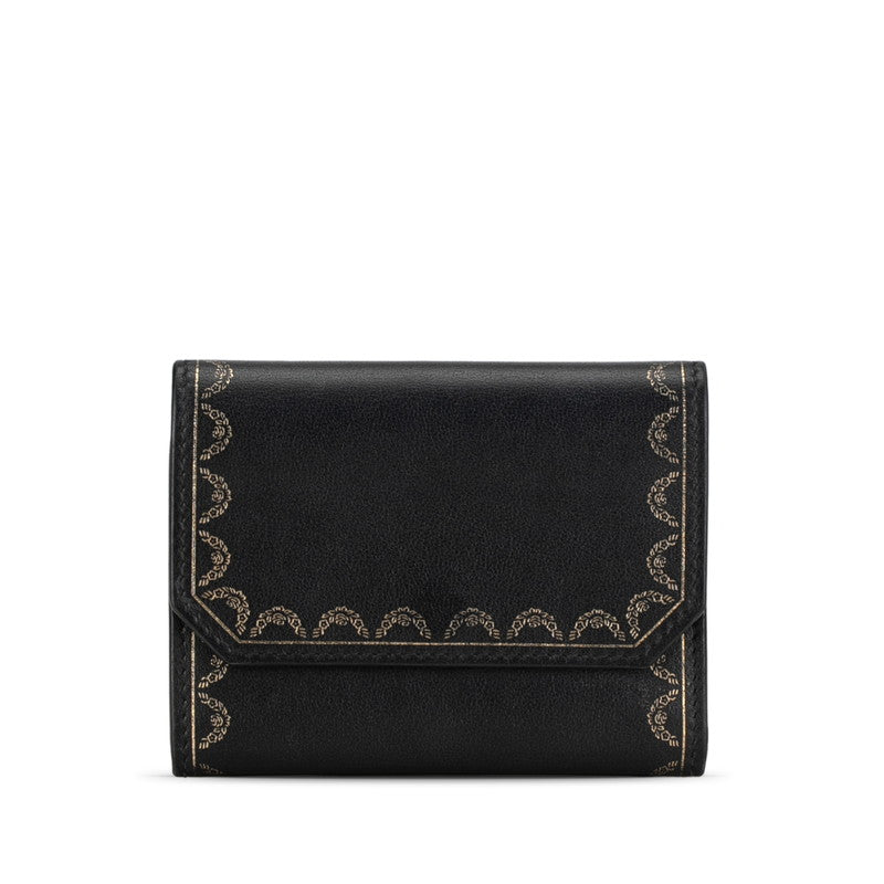 Cartier Garland de Cartier Leather Bifold Wallet Leather Short Wallet in Good condition