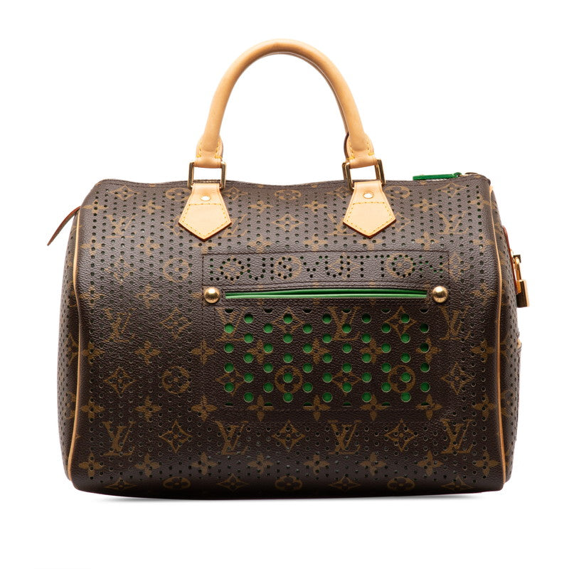 Louis Vuitton Monogram Perforated Speedy 30 Canvas Handbag M95181 in Excellent condition