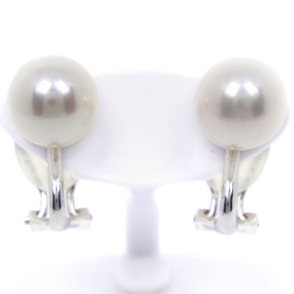 LuxUness Silver Pearl Earrings Metal Earrings in Great Condition