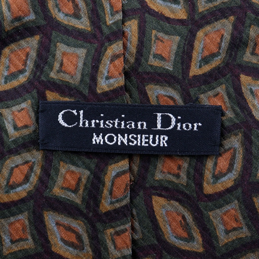 Dior Silk Tie Brown Men