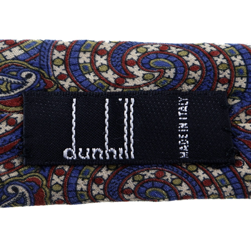 Dunhill Silk Paisley Tie Blue Men