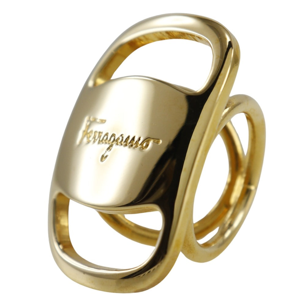 Salvatore Ferragamo Vara Gold Plated Scarf Ring