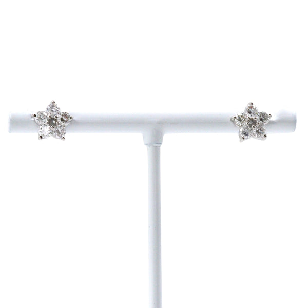 Platinum Diamond Pierced Earrings