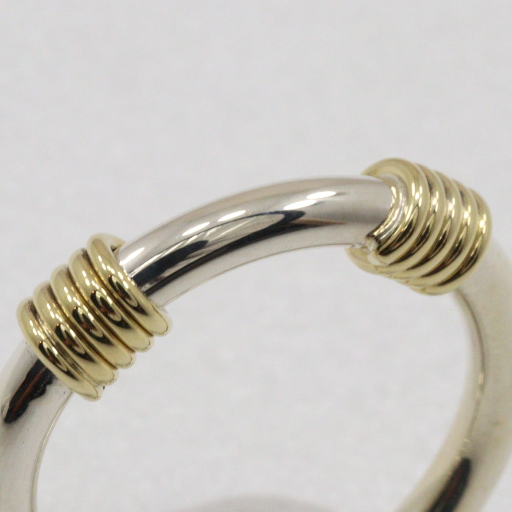 Tiffany Silver 925 K18 Gold Bandwidth Ring