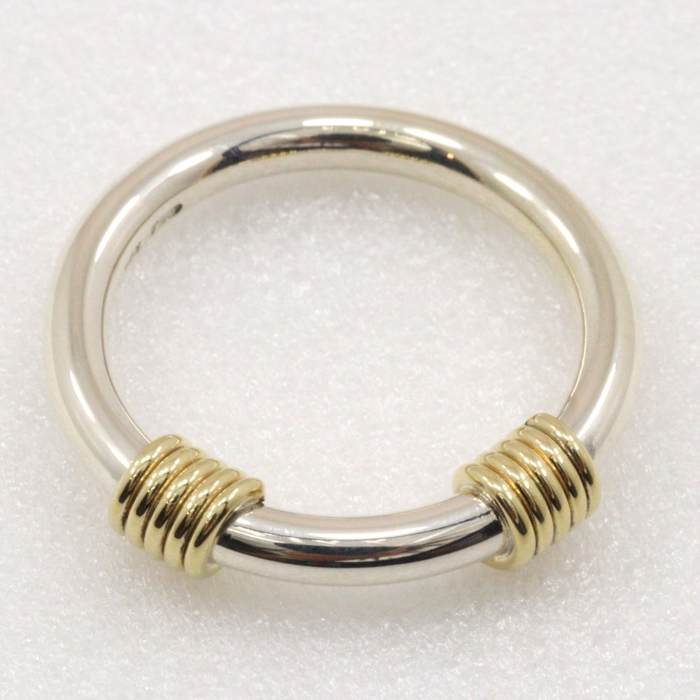 Tiffany Silver 925 K18 Gold Bandwidth Ring