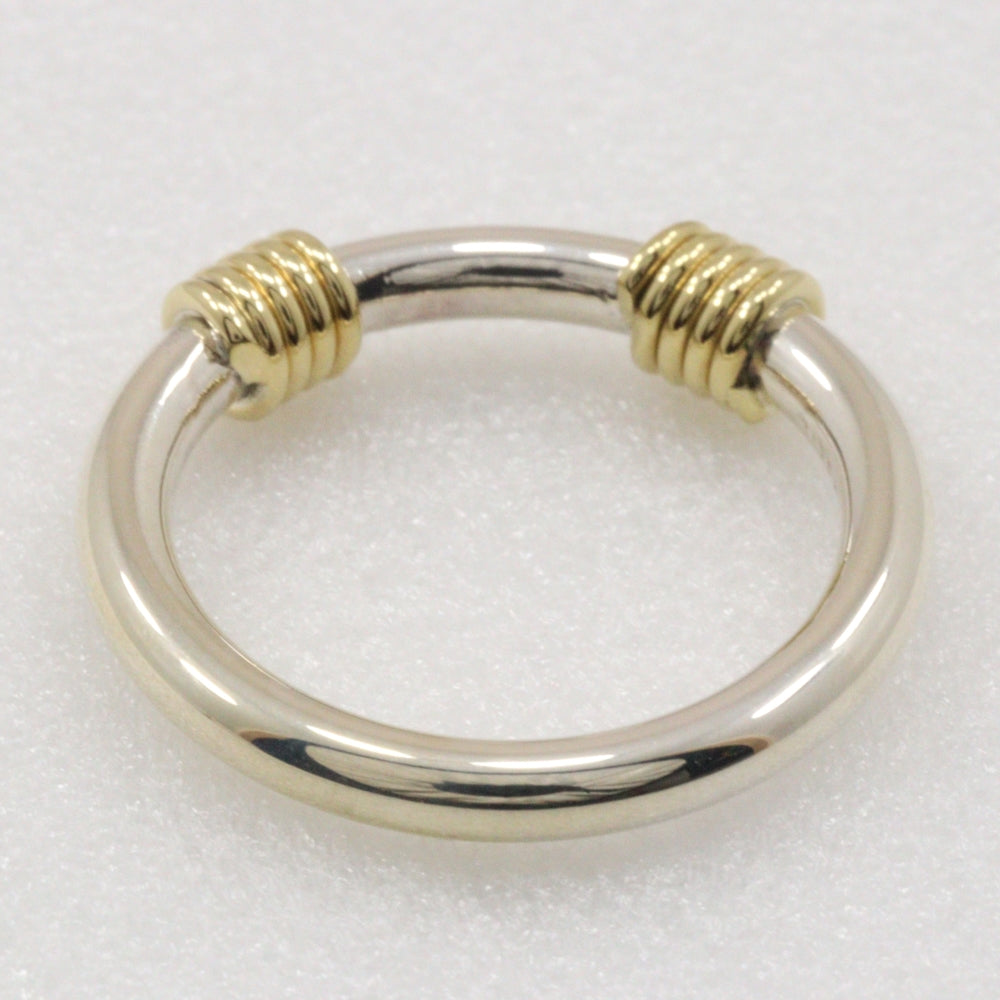 Tiffany Silver 925 K18 Gold Bandwidth Ring