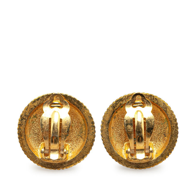 Chanel CC Clip On Earrings Metal Earrings in Good condition