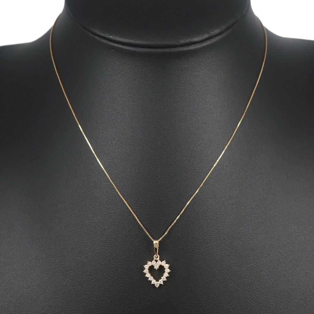 K18 Gold Diamond Heart Necklace