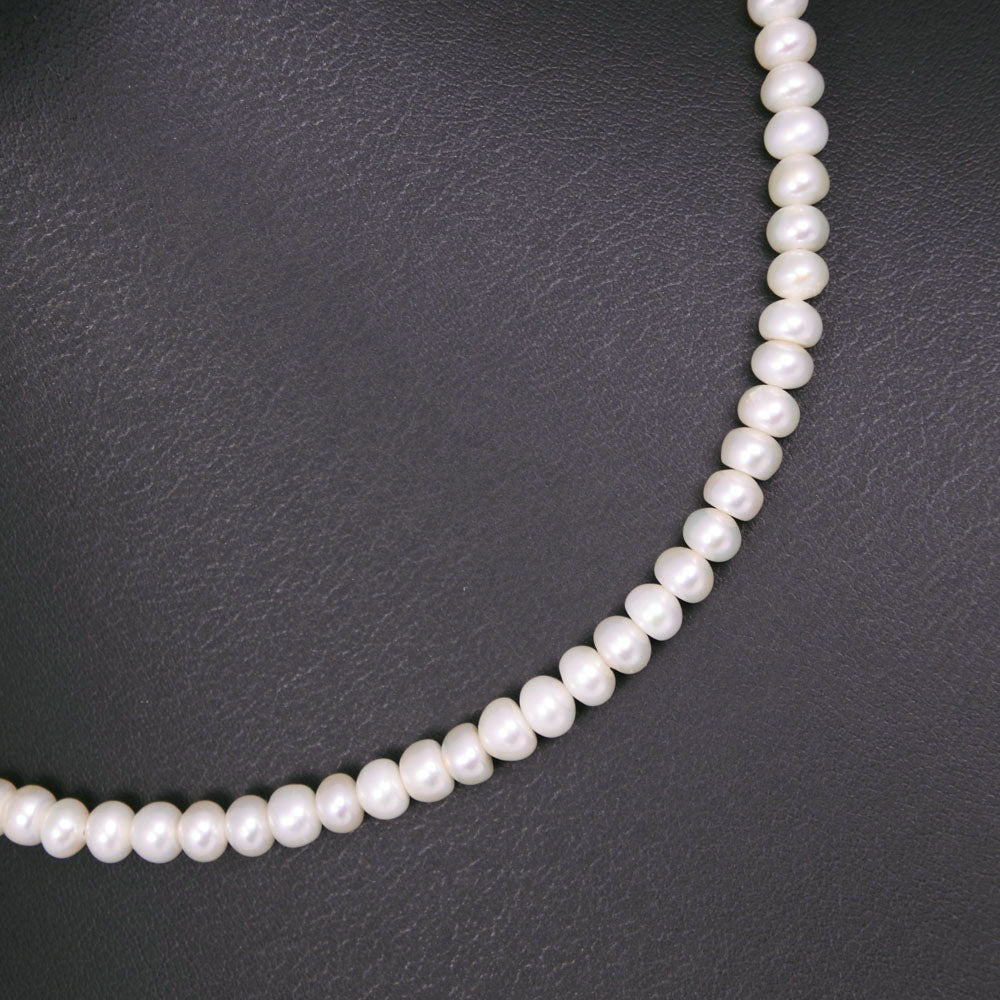 Pearl Necklace 5.2-5.4mm Silver