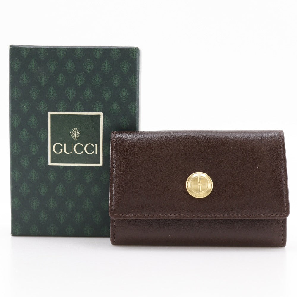 Gucci Leather Key Case Brown