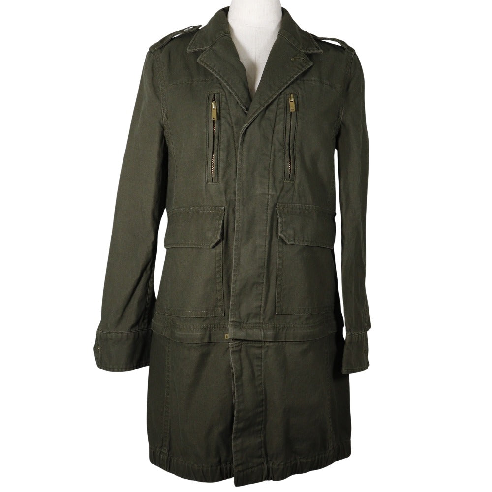 Cotton Military Jacket Khaki Women's