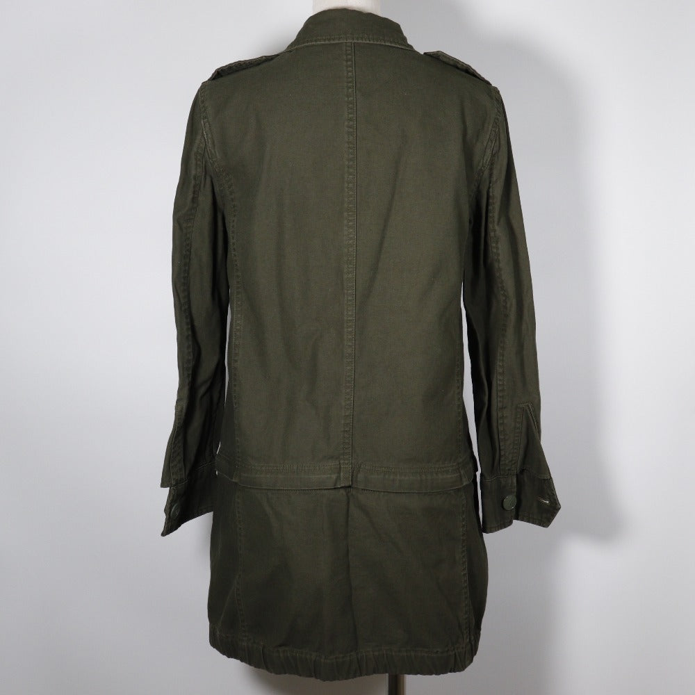 Cotton Military Jacket Khaki Women's