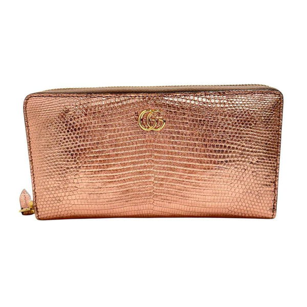 Gucci GG Marmont Lizard Long Wallet