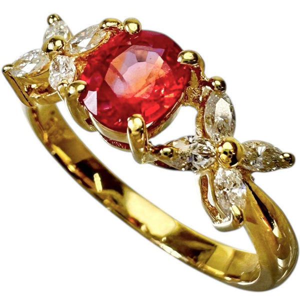 Au750 Sapphire Diamond Ring
