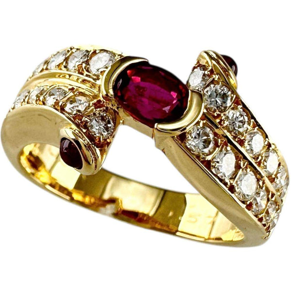 Au750 Ruby Diamond Ring