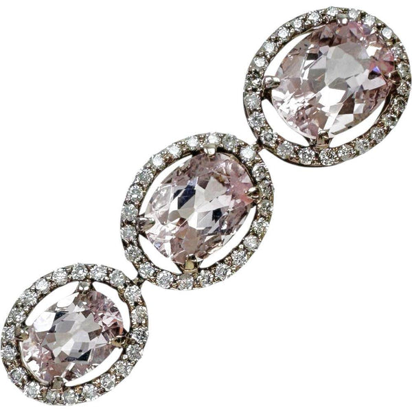 Au750 White Gold Morganite Diamond Pendant