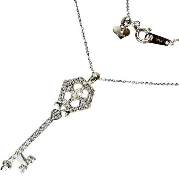 Au750 Diamond Key Necklace