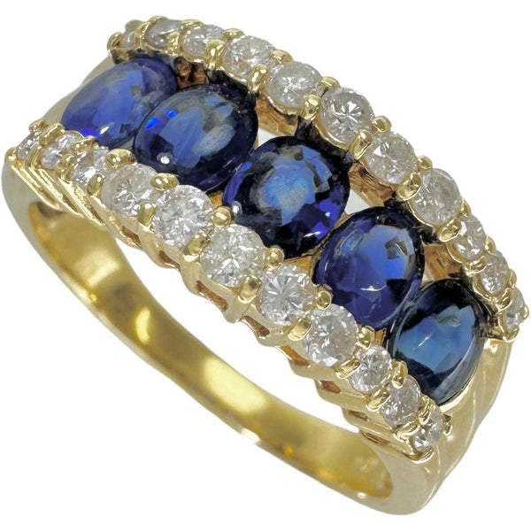 Au750 Sapphire Diamond Ring