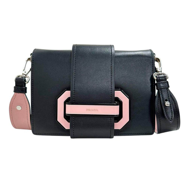 Prada City Plex Leather Shoulder Bag