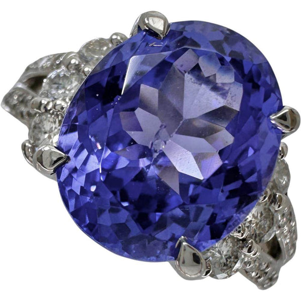 Platinum Diamond Tanzanite Ring