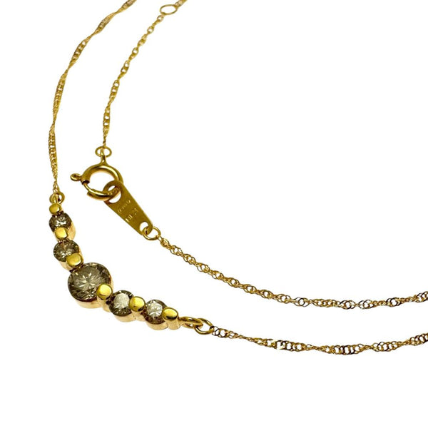 Au750 Rope Chain Diamond Necklace
