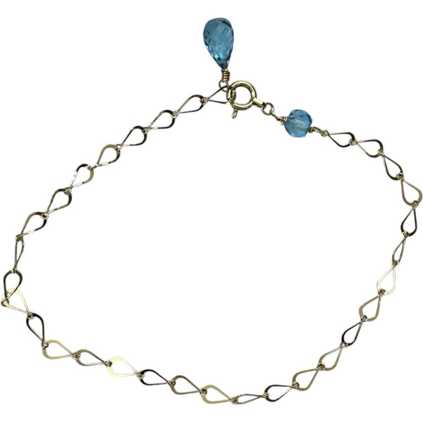 Au750 Gold Blue Topaz Bracelet