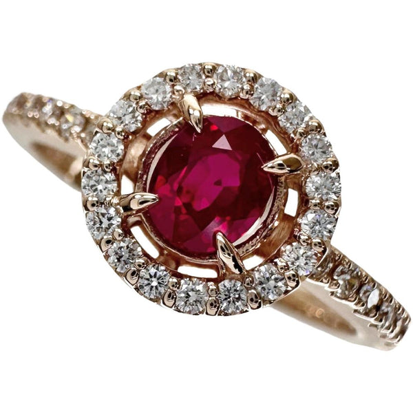 Au750 Ruby Diamond Ring