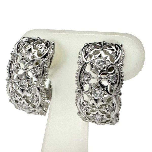Pt900 Platinum Diamond Earrings
