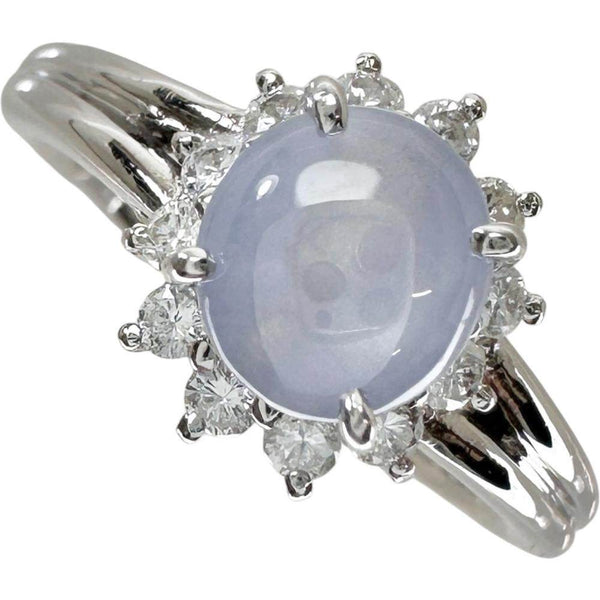 Platinum Star Sapphire Diamond Ring