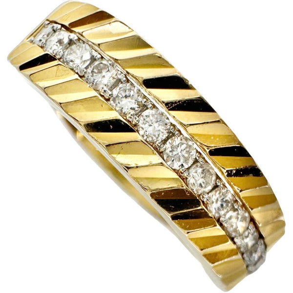 Au750 Gold Platinum Diamond Ring
