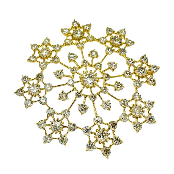 Au750 Snowflake Diamond Pendant