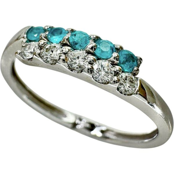 Au750 Paraiba Tourmaline Diamond Ring